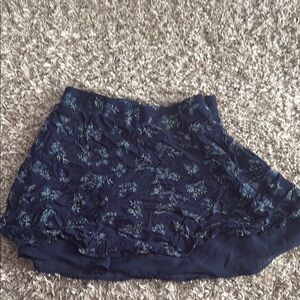 American Eagle Outfitters Blue Ruffled Mini Skirt